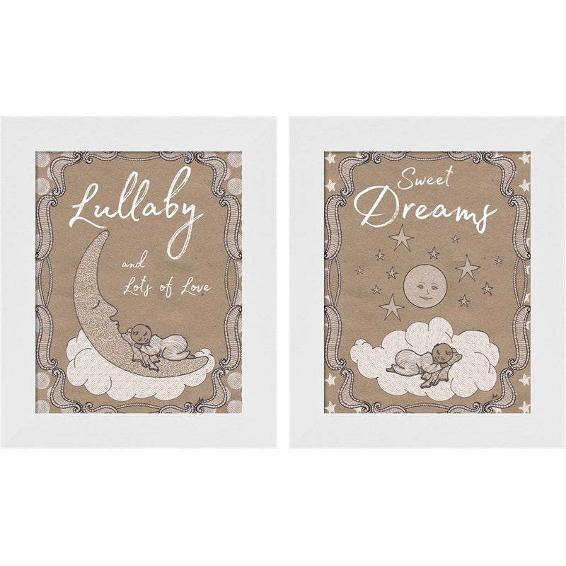Sweet Lullaby by Andi Metz, 2 Piece White Framed Art Set