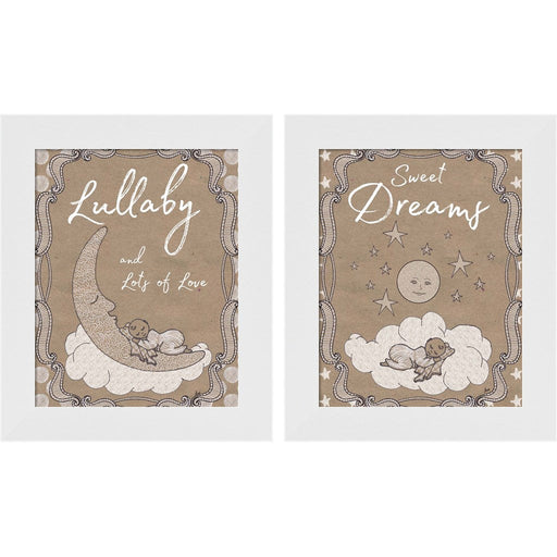 Sweet Lullaby by Andi Metz, 2 Piece White Framed Art Set