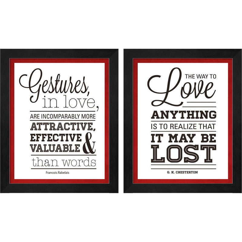 To Love by Addie Marie, 2 Piece Black Framed Art Set