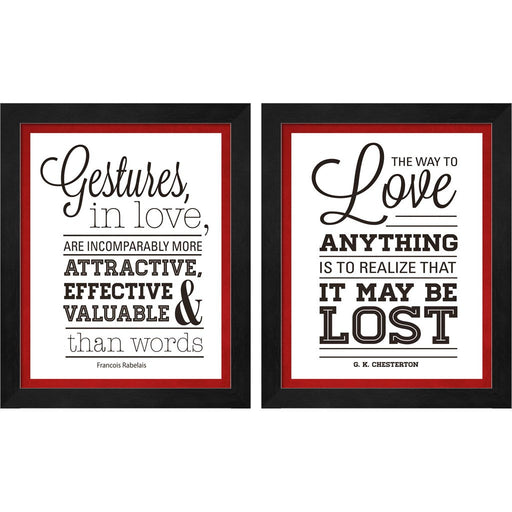 To Love by Addie Marie, 2 Piece Black Framed Art Set