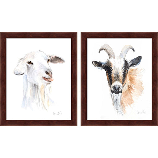 Goat by Lanie Loreth, 2 Piece Brown Framed Art Set