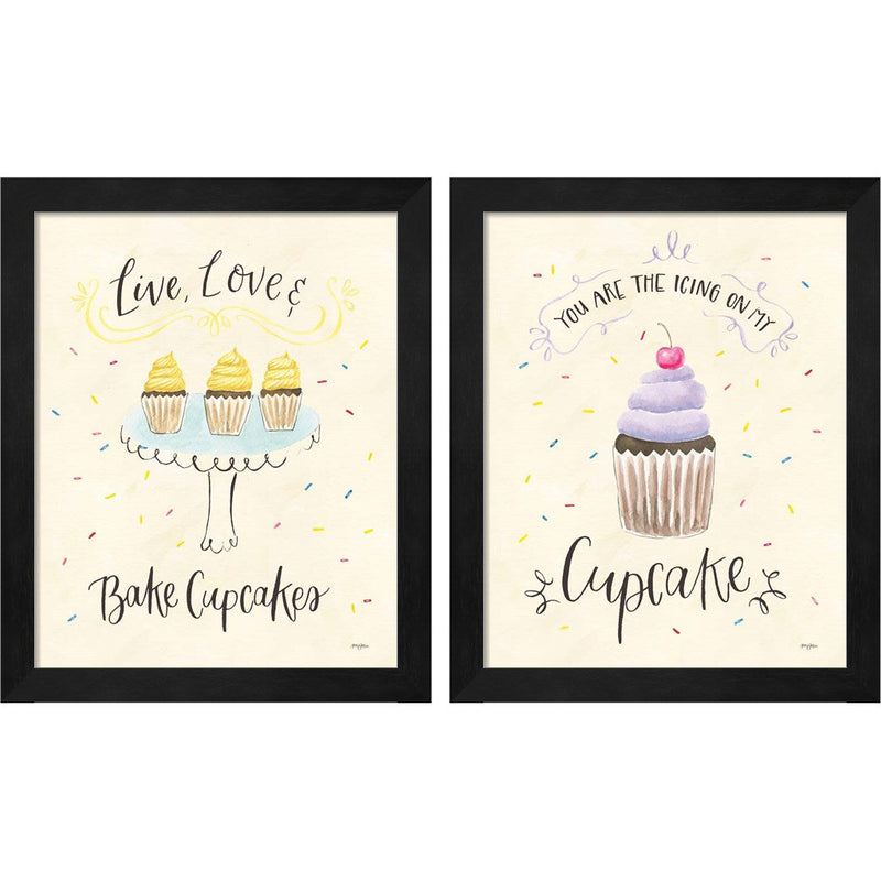 Sweet Life Light B by Jenaya Jackson, 2 Piece Black Framed Art Set