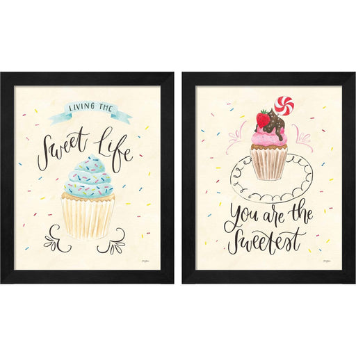 Sweet Life Light A by Jenaya Jackson, 2 Piece Black Framed Art Set