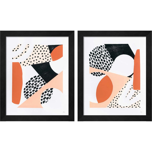 Luminous Tumble by Laura Marshall, 2 Piece Black Framed Art Set