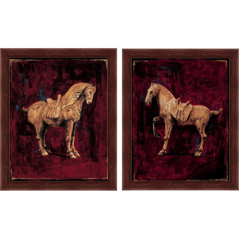 Dynasty by Paul Panossian, 2 Piece Brown Framed Art Set