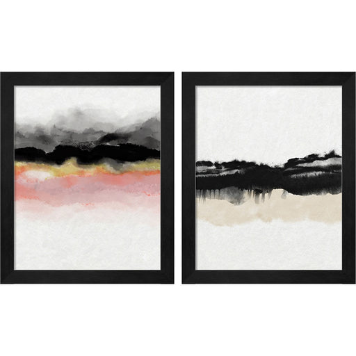 Abiding by Linda Woods, 2 Piece Black Framed Art Set