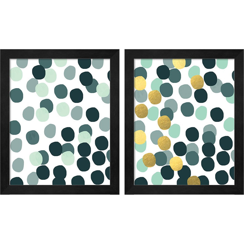 Scandi Confetti by Linda Woods, 2 Piece Black Framed Art Set