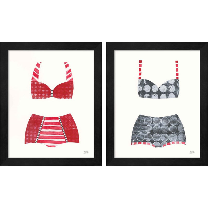 Bathing Beauty B by Melissa Averinos, 2 Piece Black Framed Art Set