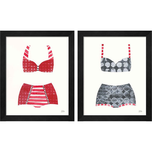Bathing Beauty B by Melissa Averinos, 2 Piece Black Framed Art Set