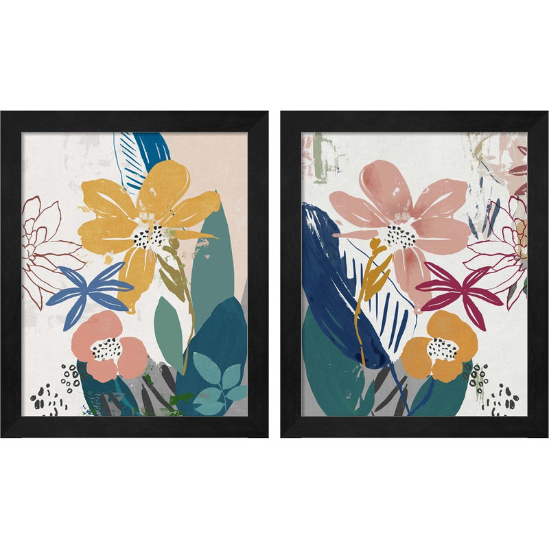 Sunshine Reflection & Smile of the Summer by Asia Jensen, 2 Piece Black Framed Art Set