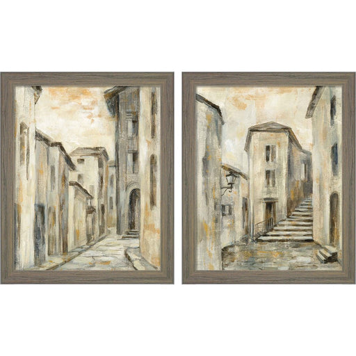 Europeanllage v2 Crop by Silvia Vassileva, 2 Piece Rustic Gray Framed Art Set