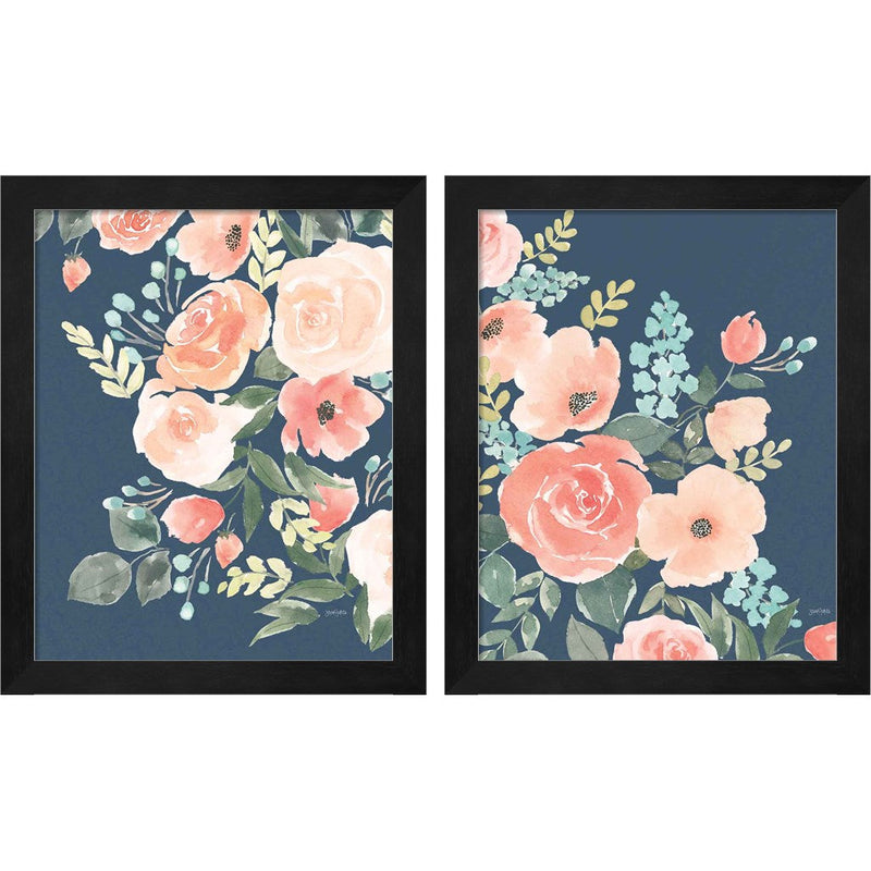 Blooming Delight Sage by Jenaya Jackson, 2 Piece Black Framed Art Set