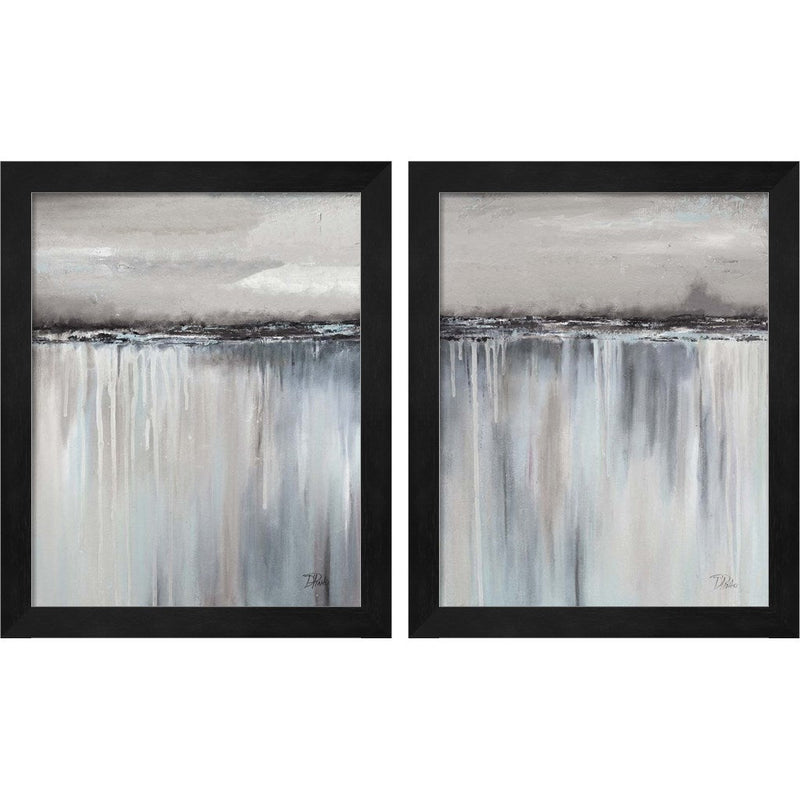 Muted Paysage by Patricia Pinto, 2 Piece Black Framed Art Set
