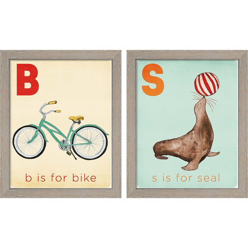 Learning Series by Elizabeth Medley, 2 Piece Rustic White Framed Art Set
