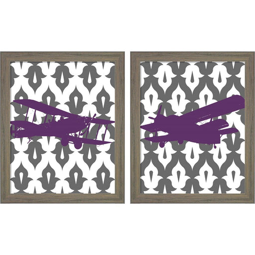 Flight Patterns by Michael Marcon, 2 Piece Rustic Gray Framed Art Set