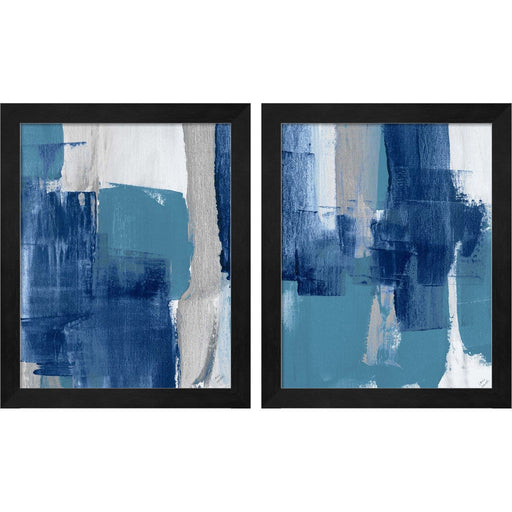 Blue Perspectives by Lanie Loreth, 2 Piece Black Framed Art Set