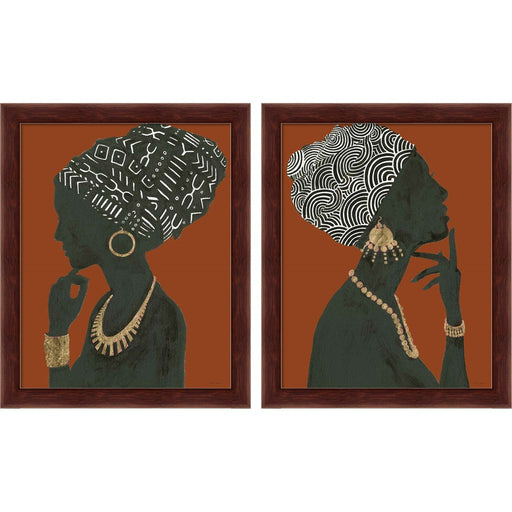 Graceful Majesty Spice Crop by Emily Adams, 2 Piece Brown Framed Art Set