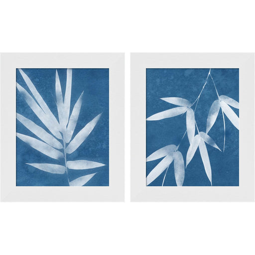 Spa Bamboo by Linda Woods, 2 Piece White Framed Art Set