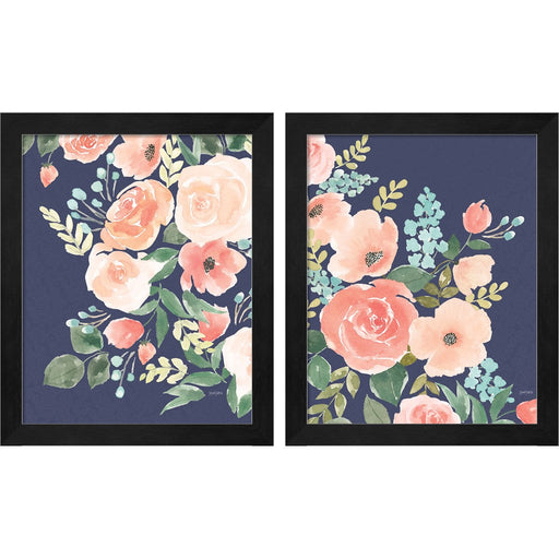 Blooming Delight by Jenaya Jackson, 2 Piece Black Framed Art Set
