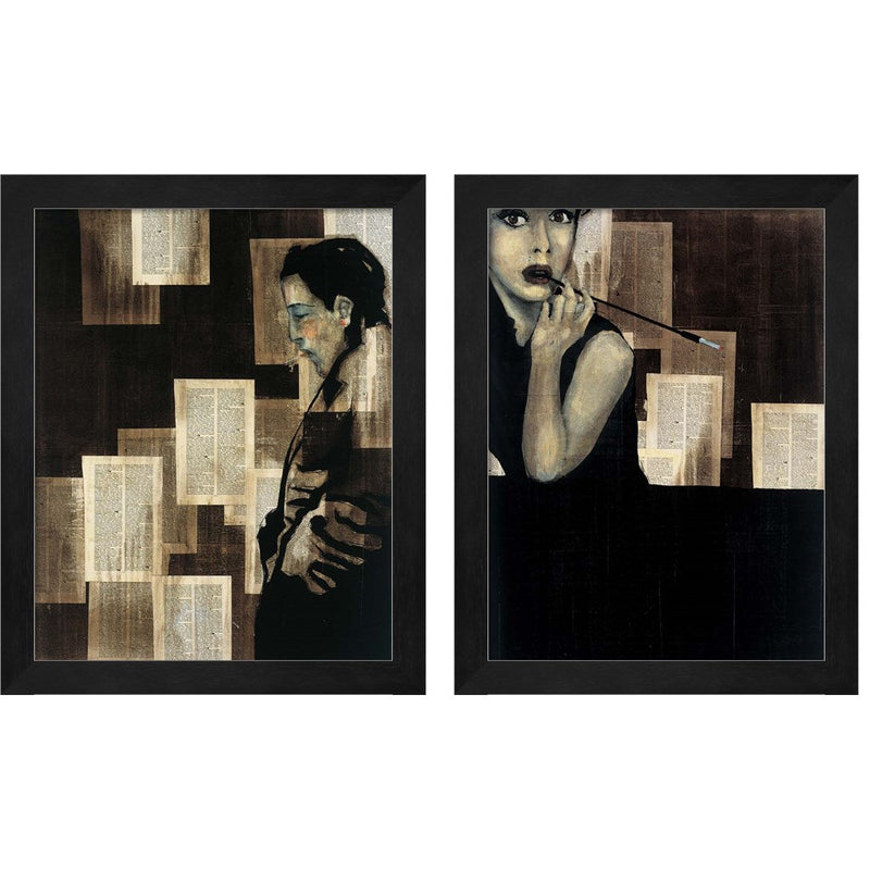 Mr. & Mrs. Hollywood by KC Haxton, 2 Piece Black Framed Art Set