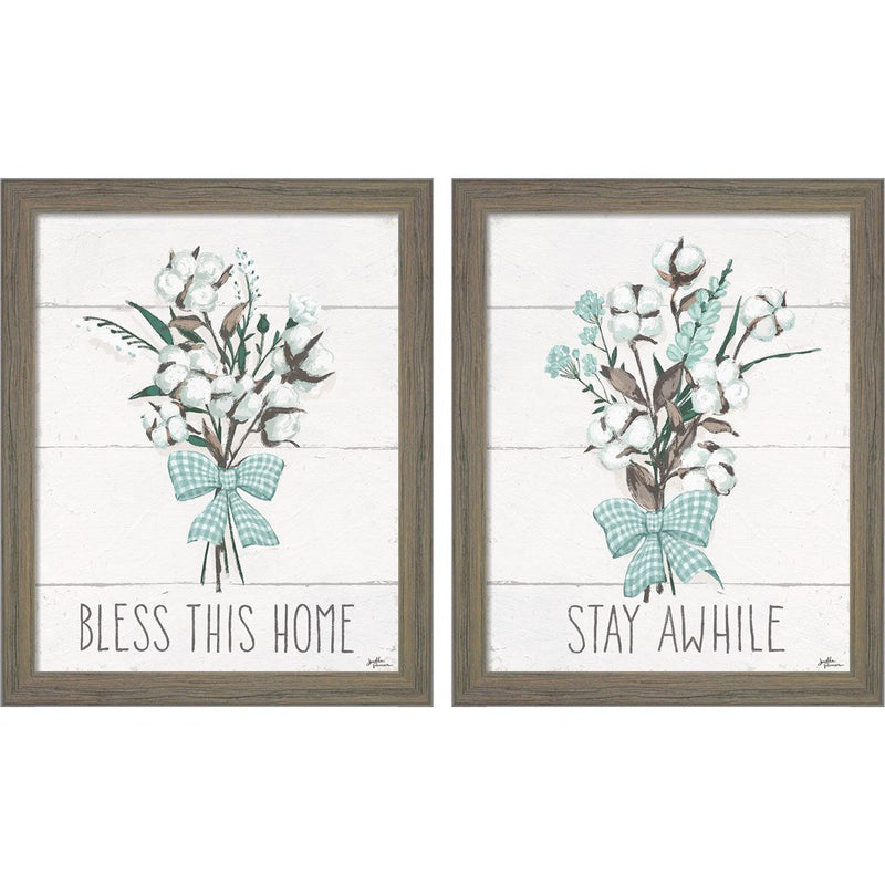 Blessed by Janelle Penner, 2 Piece Rustic Gray Framed Art Set