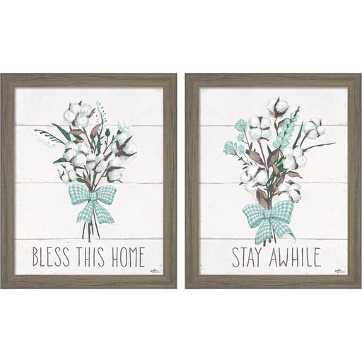 Blessed by Janelle Penner, 2 Piece Rustic Gray Framed Art Set