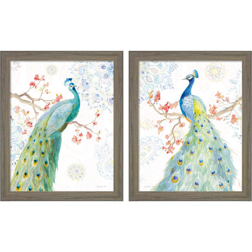 Jaipur by Danhui Nai, 2 Piece Rustic Gray Framed Art Set