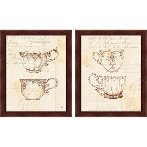 Authentic Coffee B by Daphne Brissonnet, 2 Piece Brown Framed Art Set