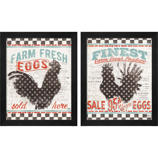 Morning News A by Janelle Penner, 2 Piece Black Framed Art Set