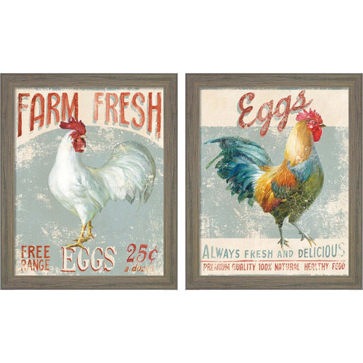 Farm Nostalgia by Danhui Nai, 2 Piece Rustic Gray Framed Art Set