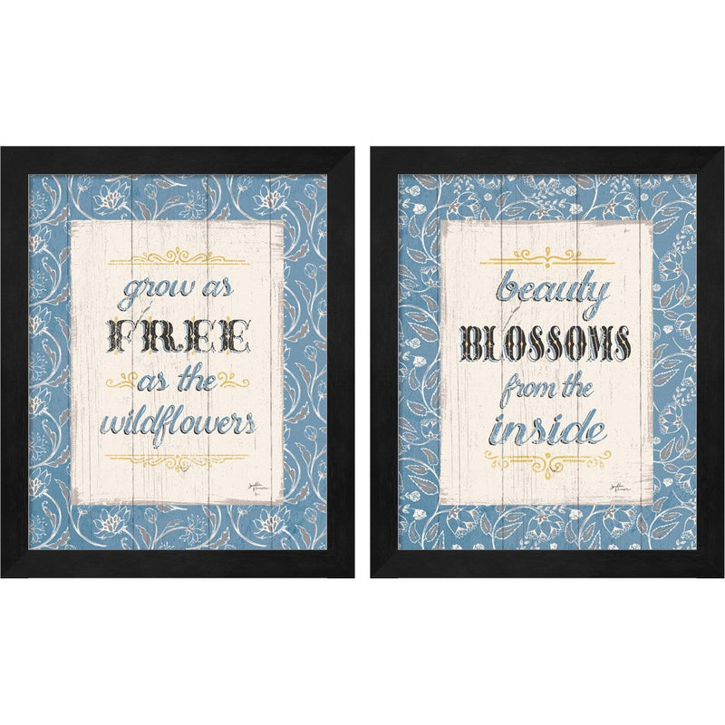 Blooming Season by Janelle Penner, 2 Piece Black Framed Art Set