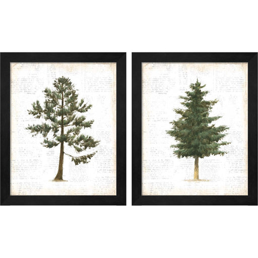 Into the Woods Trees by Emily Adams, 2 Piece Black Framed Art Set