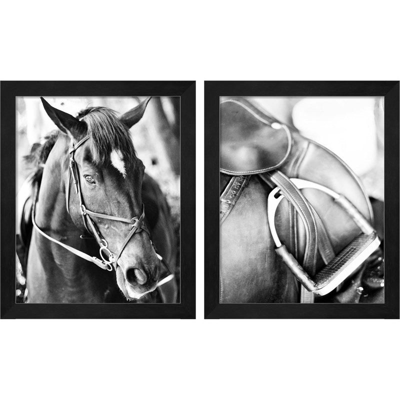 Derby by Susan Bryant, 2 Piece Black Framed Art Set