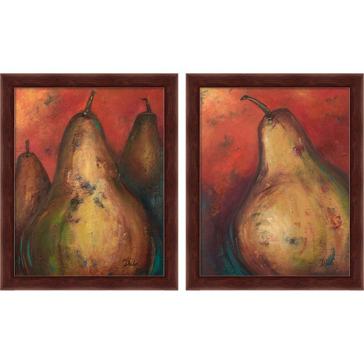 Pear by Patricia Pinto, 2 Piece Brown Framed Art Set
