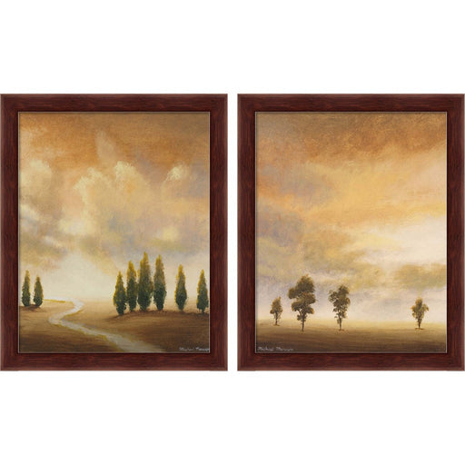 Open Sky by Michael Marcon, 2 Piece Brown Framed Art Set