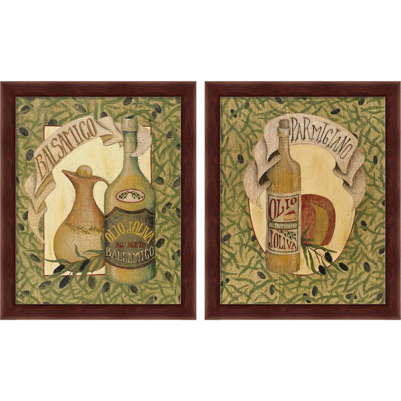 Balsamico & Parmigiano by Susan Clickner, 2 Piece Brown Framed Art Set