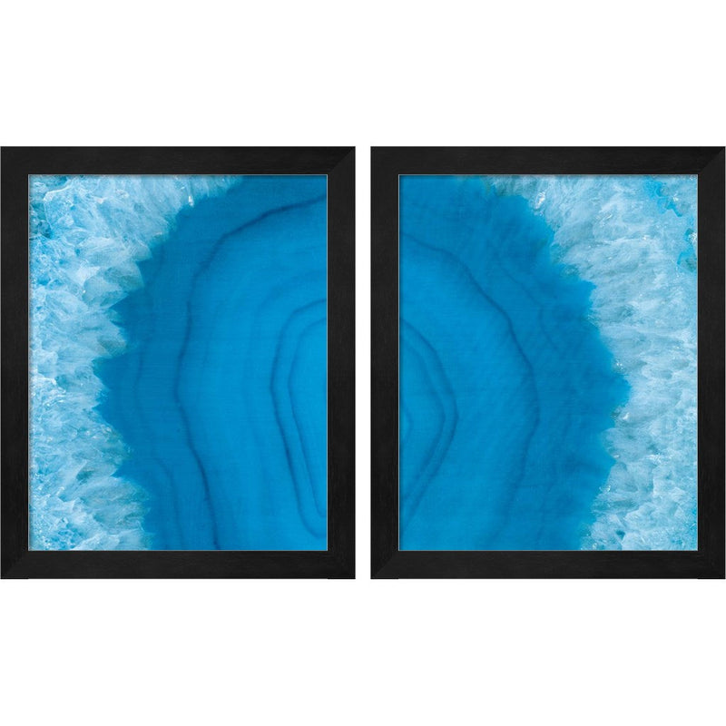 Agate Geode by Wild Apple Portfolio, 2 Piece Black Framed Art Set