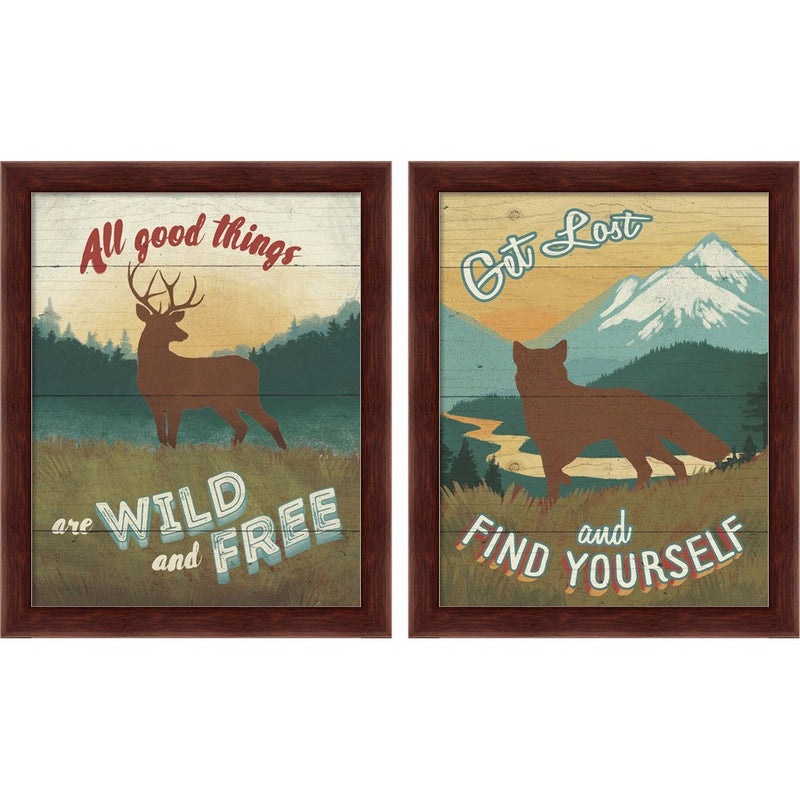 Discover the Wild by Janelle Penner, 2 Piece Brown Framed Art Set