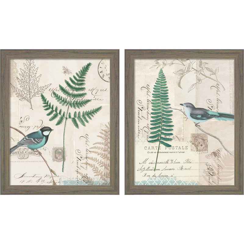 En Bleu by Katie Pertiet, 2 Piece Rustic Gray Framed Art Set