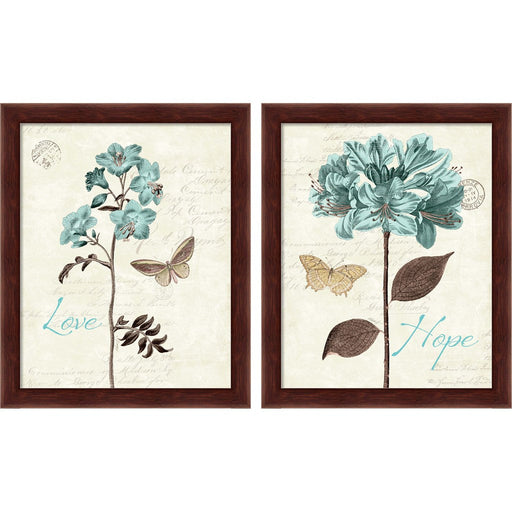 Slated Blue by Katie Pertiet, 2 Piece Brown Framed Art Set
