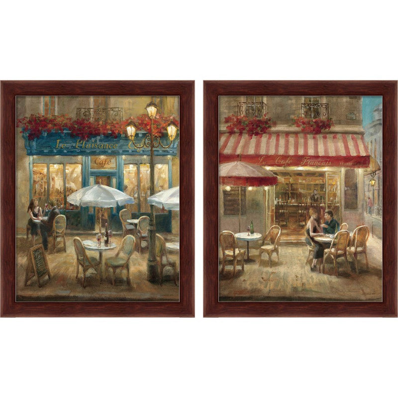 Paris Café by Danhui Nai, 2 Piece Brown Framed Art Set