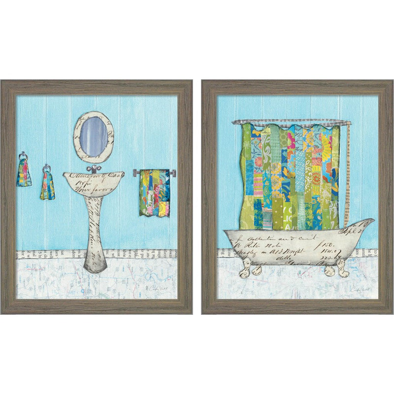 FInding Your Way by Courtney Prahl, 2 Piece Rustic Gray Framed Art Set