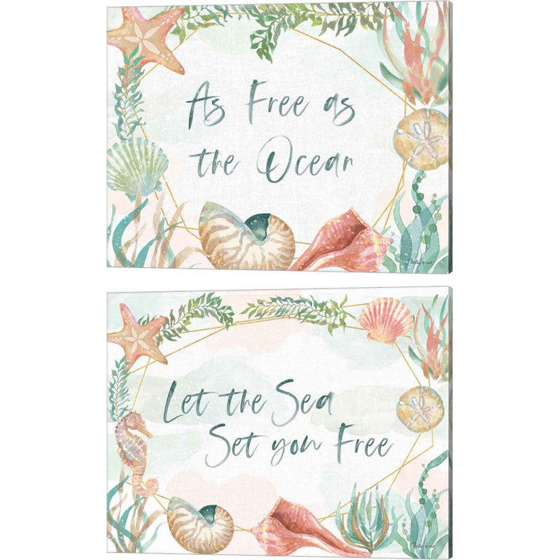 Watercolor Coast by Beth Grove, 2 Piece Canvas Art Set