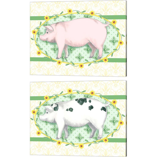 Piggy Wiggy by Andi Metz, 2 Piece Canvas Art Set