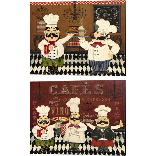 Italian Chefs by Jean Plout, 2 Piece Canvas Art Set