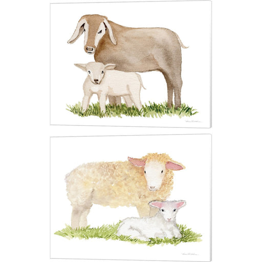 Life on the Farm Animal Element by Kathleen Parr McKenna, 2 Piece Canvas Art Set