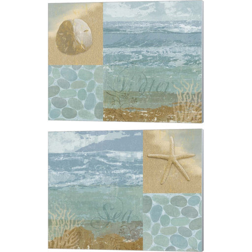 Cool Waters by Veronique, 2 Piece Canvas Art Set