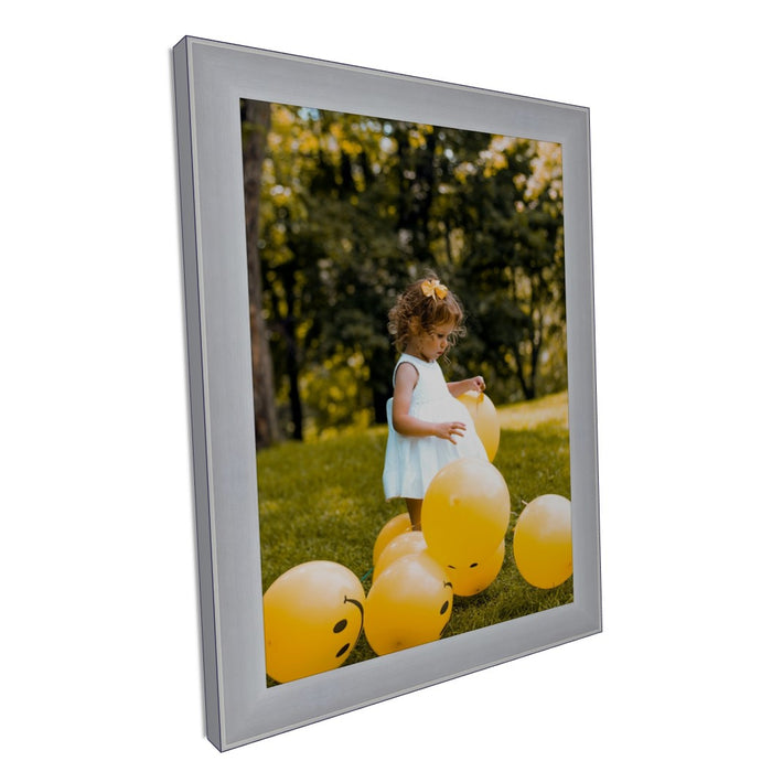Stainless Steel Metallic Silver Picture Frame Modern Industrial