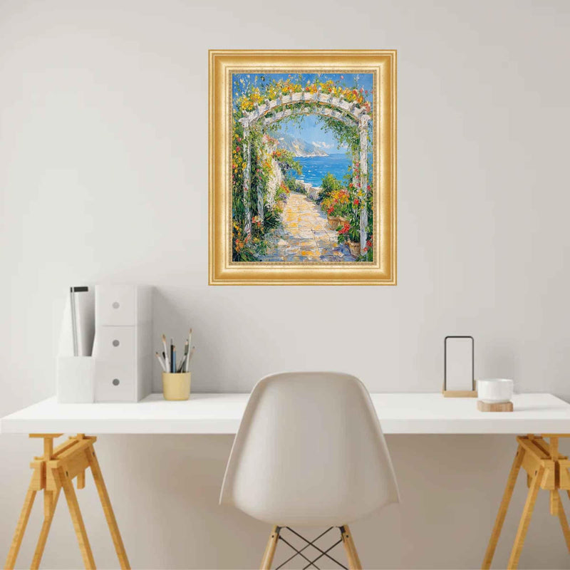 11x14 Frame Scoop Beaded Gold Picture Frame