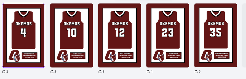 5 Framed Jersey Prints - Okemos High School